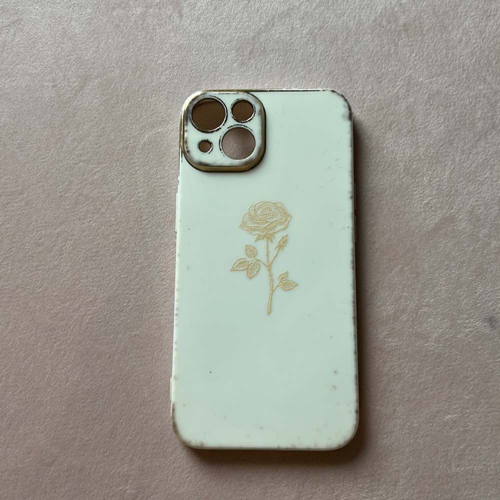 Iphone 14 White Rose Flexible Case